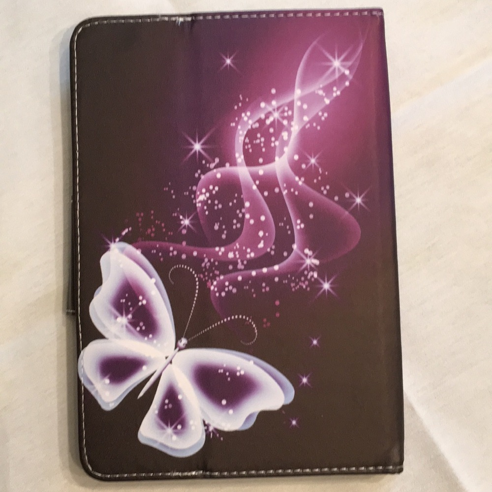 NWOT Tablet Cover Purple Butterfly - Picture 2 of 6